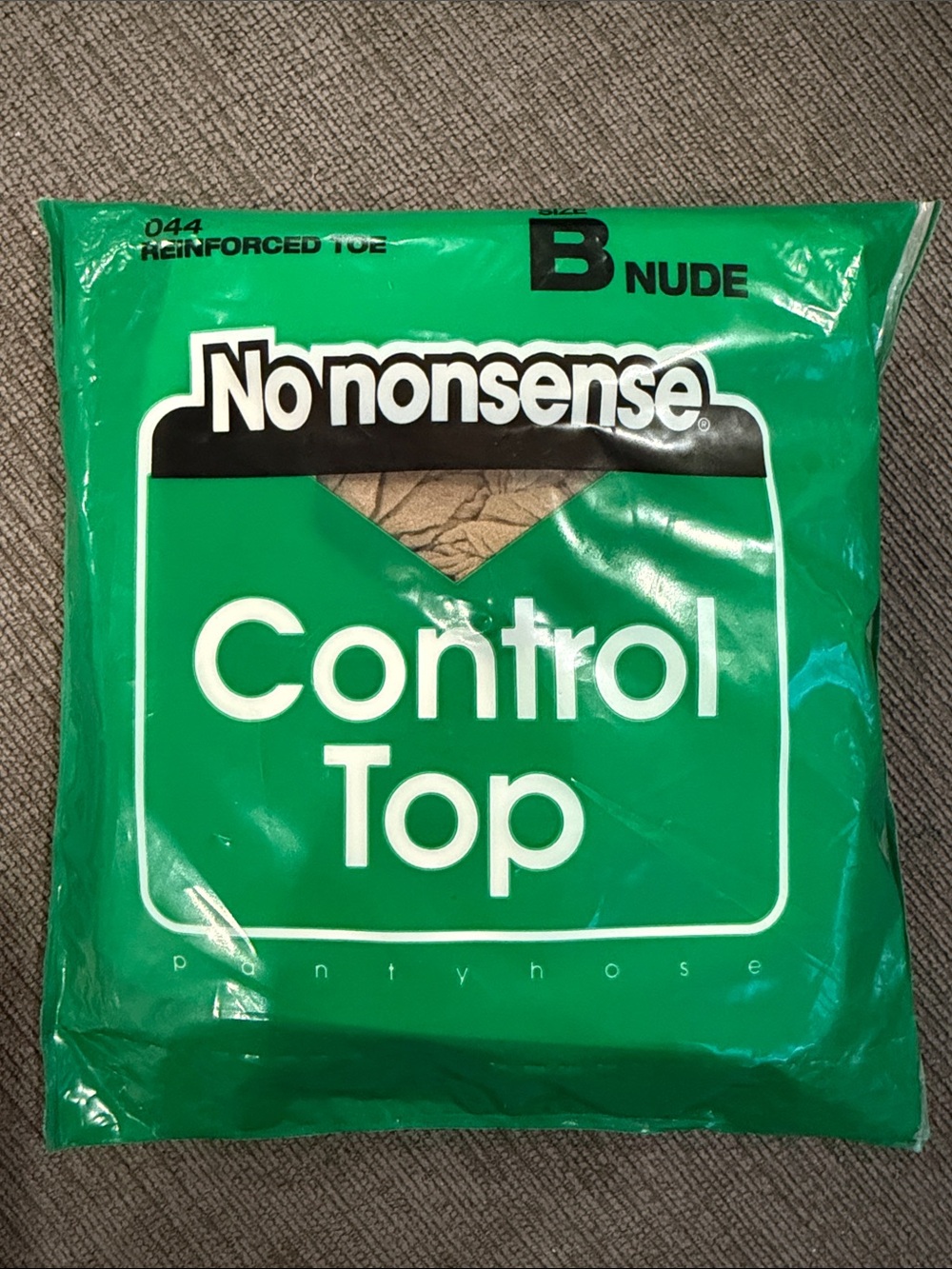 No Nonsense Control Top Pantyhose - Nude - Size B - NWT reinforced toe stockings